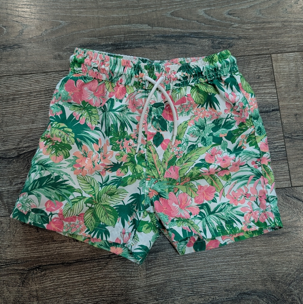 Janie and Jack 3T Toddler Boy Swim Trunks Bathing Suit Swimsuit Tropical